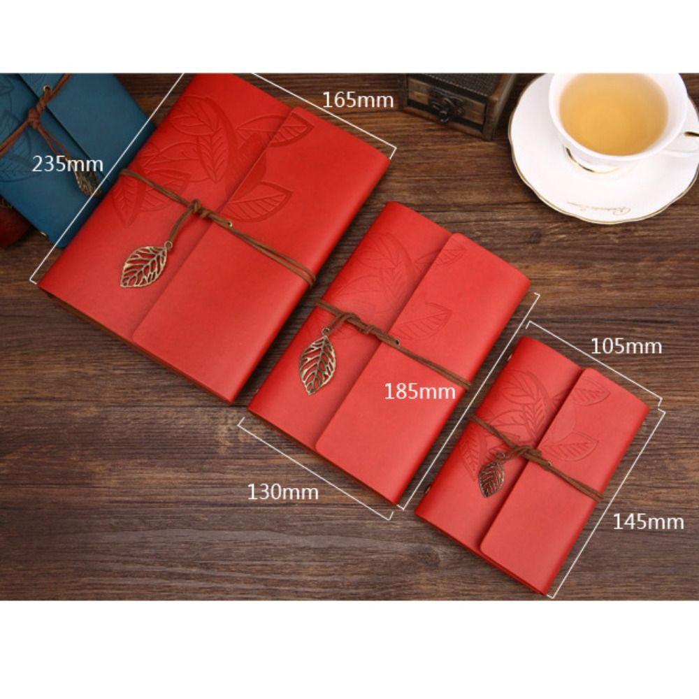 Kraft Loose leaf Binder Sketchbook PU Leather Vintage Notebook Paper Replaceable Spiral Note Book