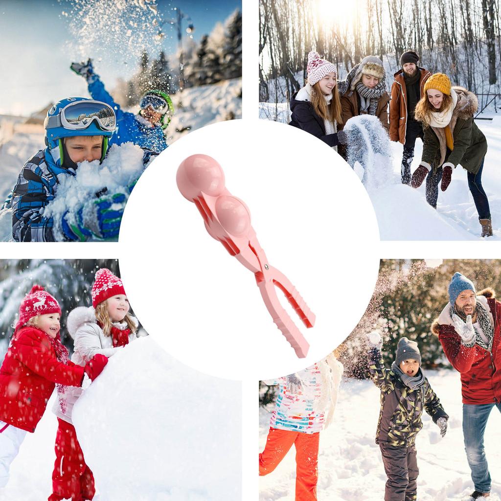 Children Play Snow Work Large Double Ball Snowball Clip Ski Pliers Spoon Clip Snow Device Sand Ball Clip Beach Toys