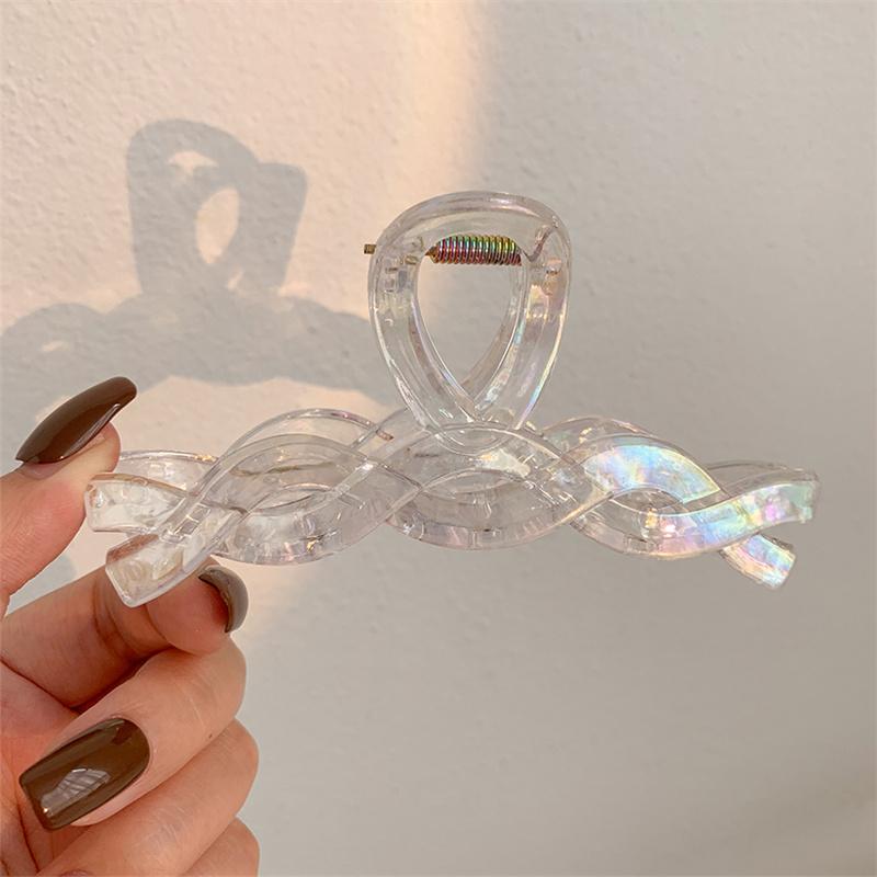 Elegant Mermaid Color Hair Claw Colorful Korean Cute Sweet Hair Clips for Women Hairpin Hair Accessories 2024 New Trendy