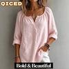 Damen Mode V-Ausschnitt Langarm Freizeit Blusen & Hemden