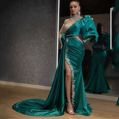 Spring New European and American Women's Clothing Banquet Evening Dress Sprinkled with Silver Sequins To Show Thinness Stage Dress Long Dress