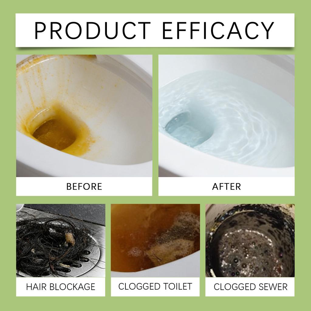 Pipe Dredge Powerful Cleaner Powder Sink Unblocker Dissolves Sewage Oil Pollution For Kitchen Toilet Pipeline Quick Cleaning