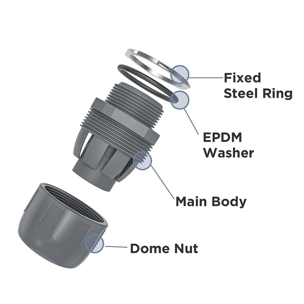 10pcs Nylon Electrical Conduit Fitting Non‑Metallic Conduit Connector Home Electrical Project