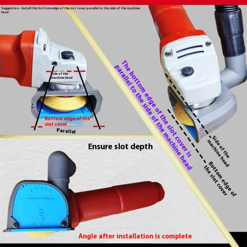 Cutting Dust Shroud for Angle Grinder Grinder Dust Shroud Adjustable Vacuum Cleaner for Wood Concrete Wall Stone