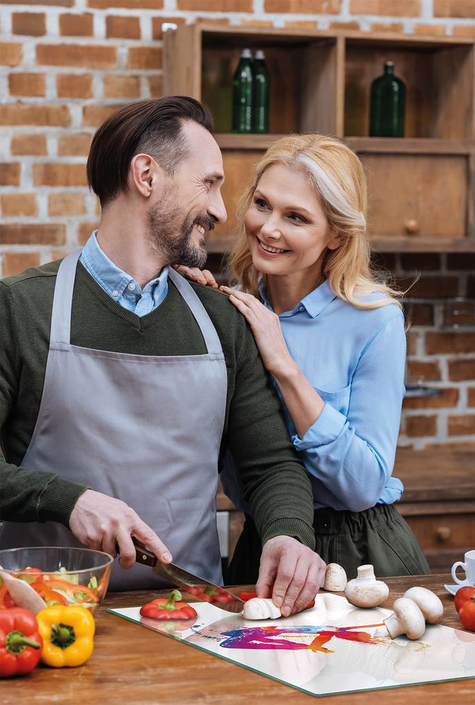 SZKLANA DESKA DO KROJENIA 52x40 MARMUR