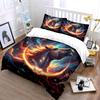 Fiery Horse-Themed Decorative Set  Kid'S And Adults' Bedroom Decor, Exquisite Three-Piece Bedding Set Gift