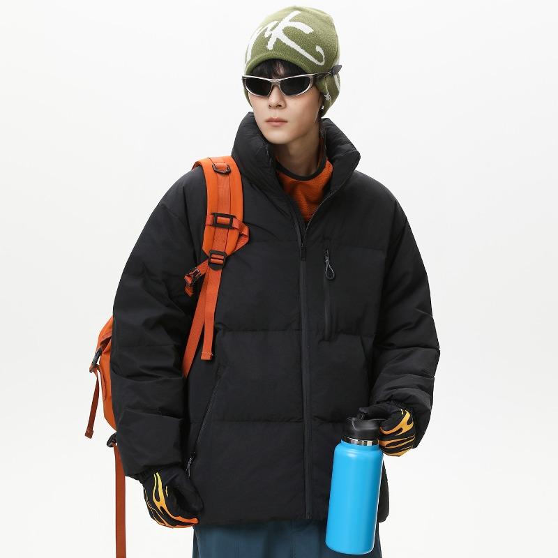 % down new national standard white duck down down jacket for men and women in winter new loose casual thickened stand-up collar jacket