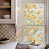4 Sheets Rainbow Floral Window Privacy Film Stained Glass Decorative Decals Sun Blocking Heat Control Static Glass Clings for Bedroom Living Room