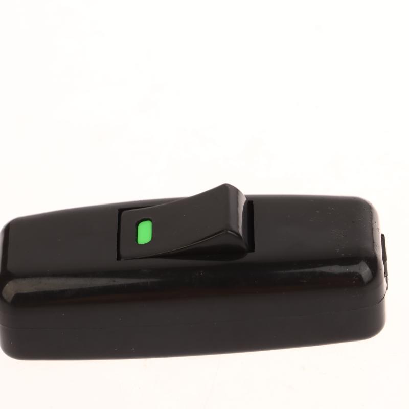 1/5Pcs Classic Black Inline On/Off Table Lamp Switches Home Light Boat Shape Switch Wires Cable Switches Electrical Accessories