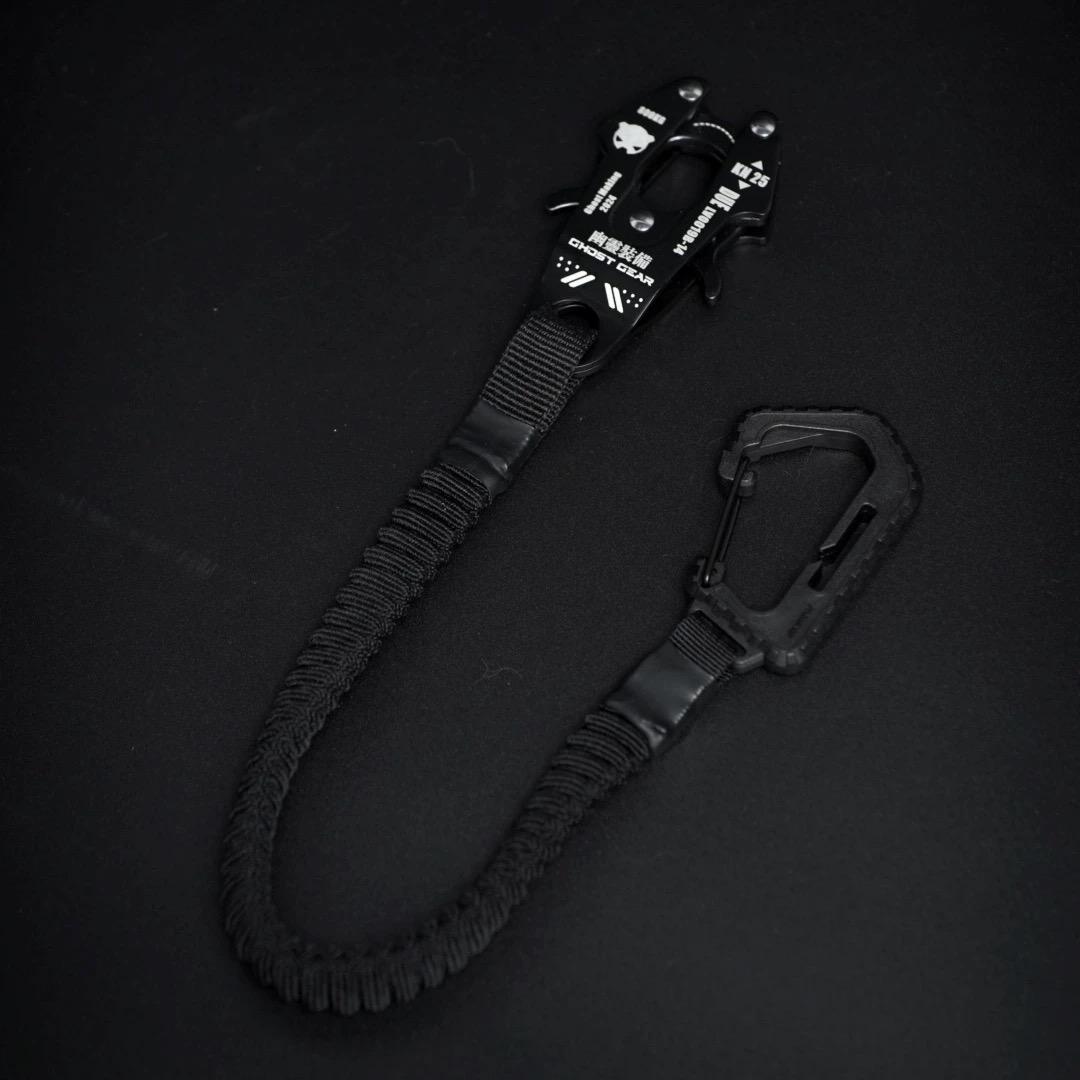 

Tactical Quick-release Metal Buckle Elastic Safety Rope Outdoor Multifunction Hook Buckle Lanyard Backpack Accessories