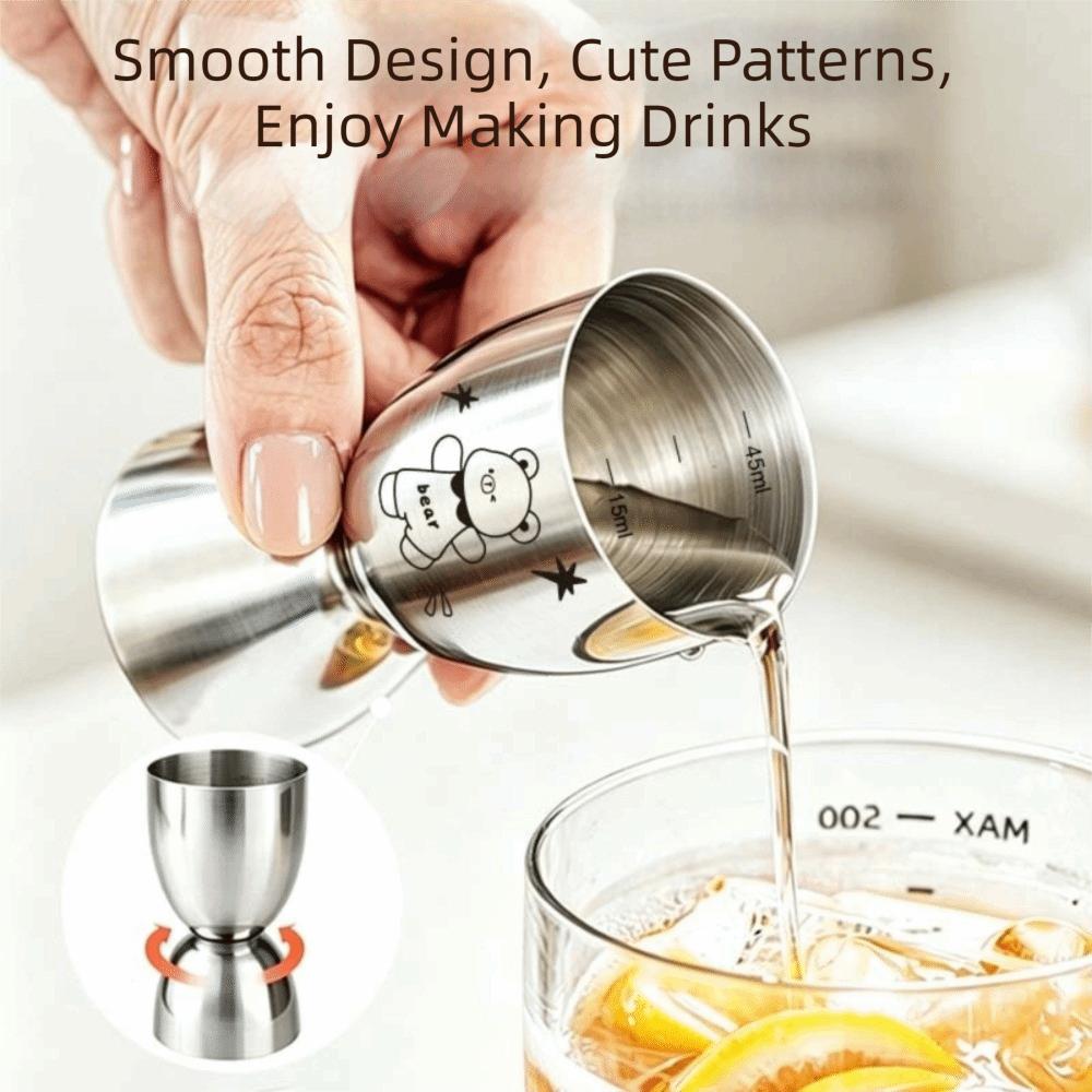 30/60ML Stainless Steel Jigger Accurate Bar Jigger Creative Measuring Cup Bar Tools