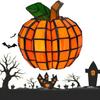 Stained Glass Pumpkin Lamp 2025 Halloween Pumpkin Ornaments Indoor Pumpkin Lantern Decorations for Home Holiday Party (1 PCS)