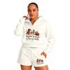 Women's -Inspired Fun Outfit Set with Walk by Slogan for Everyday Wear