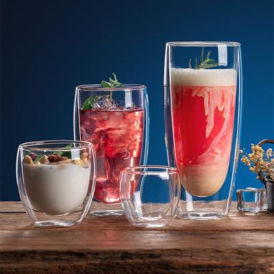 Glass Cup Double Wall High Borosilicate Glass Mug He At Resistant Tea Milk Juice Wine Coffee Water Cup Bar Drinkware Gift