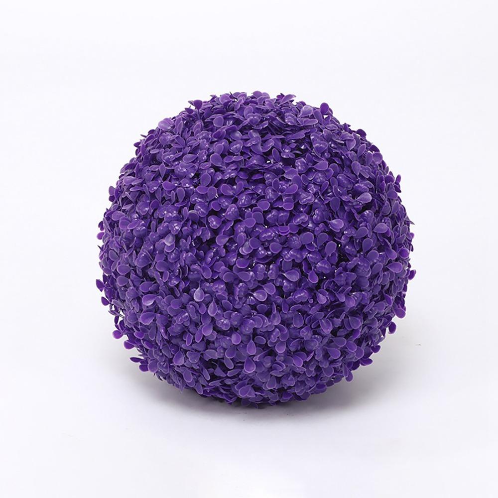 Multi-Size Artificial Green Grass Ball Green Purple Greenery Plants Ball  Indoor Outdoor
