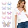 50 sztuk Haftowane naszywki motyle z szyfonu 3D Akcesoria do włosów ślubnych