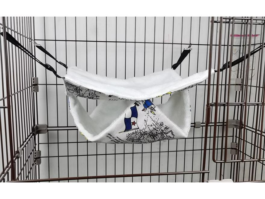 Závěsná houpací síť pro malé mazlíčky: Železná klecová košíková pro kočky, veverky, činčily, vakoveverky, křečky