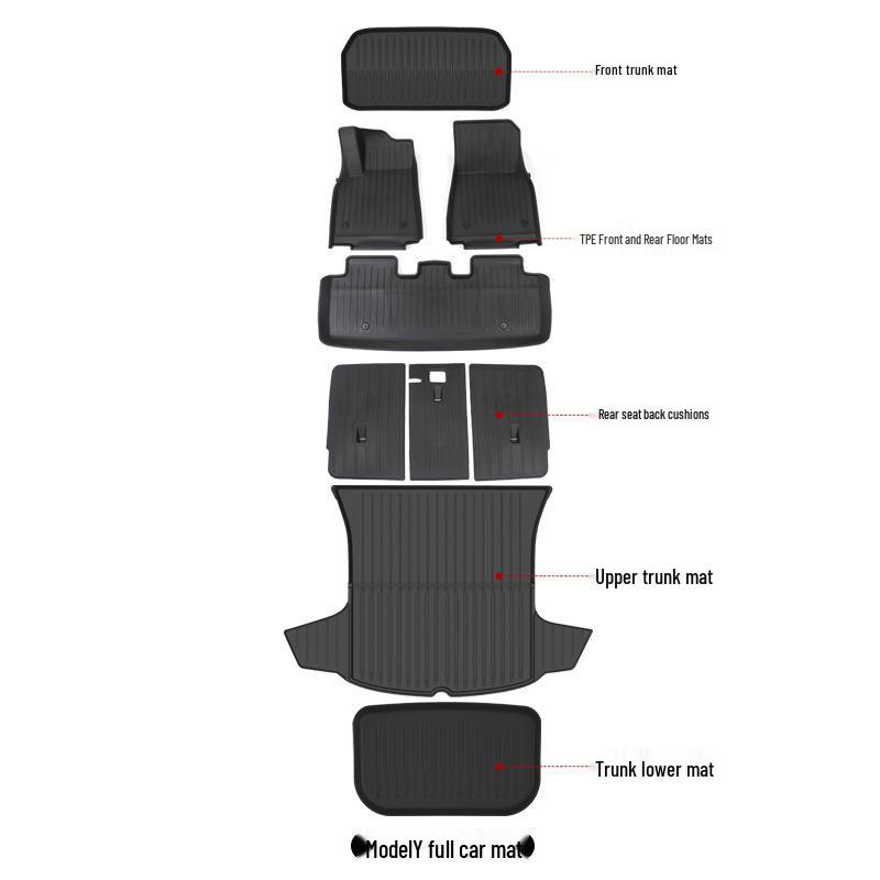 Tesla Model 3/Y Full Coverage Floor & Trunk Mats (RHD) - Front & Rear