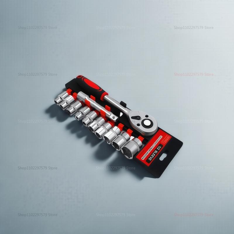 12-piece ratchet vehicle tool set socket wrench combined with multi-functional repair dimensions 4mm-24mm sleeve