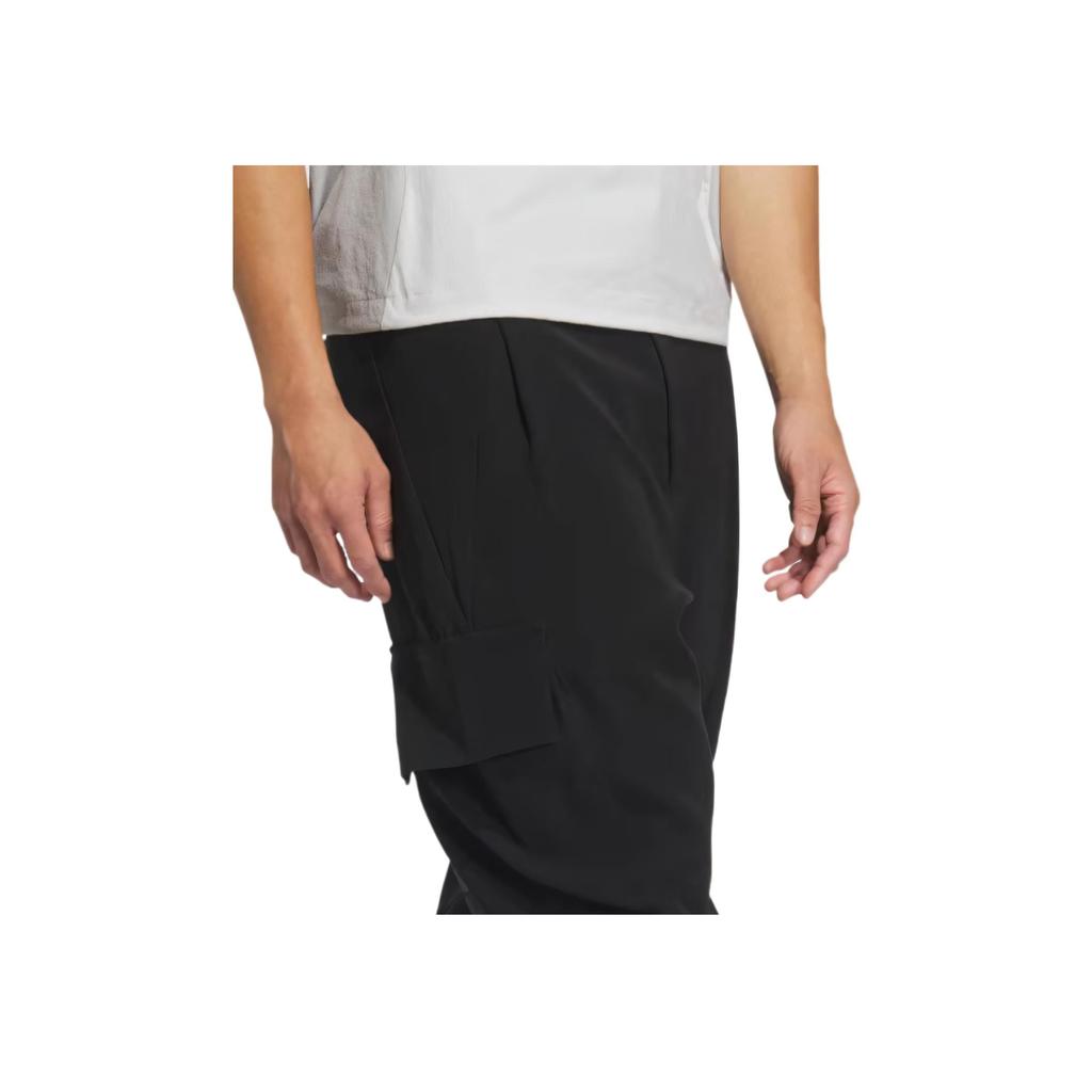 Adidas Sports Lifestyle Series Wu Zong Series Multi-Pocket Tapered Solid Color Knitted Sports Pants Men Pants Black JL9355