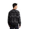 Calvin Klein Letter Jacquard Button V-Neck Knit Sweater Men Sweater Space-Black J324798BEH