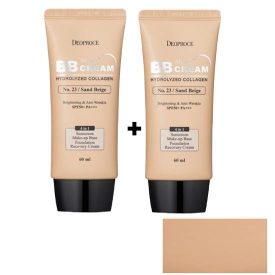 Deoproce Magic BB Cream SPF50+ PA+++ / PA++++ Hydrolyzed Collagen 60ml (Natural Beige / Light Beige / Sand Beige)