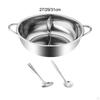Compartment Pot Cookware with Spoons for Kitchen and Travel