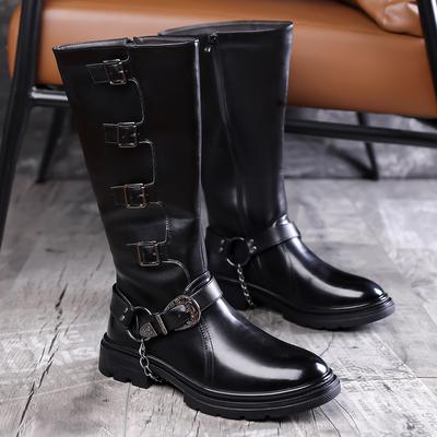 Pánské motorkářské boty Westernové boty Černé Džokejské boty Ležérní Hnědé Street Style Stylové Vysoké boty Velká velikost