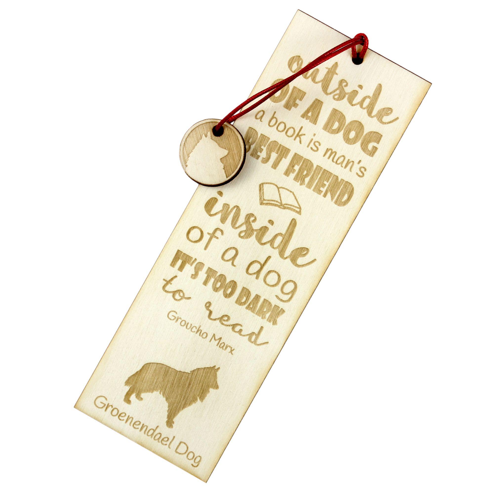 

Groenendael Belgian Shepherd Dog - dog bookmark, personalized bookmark, gift for bookworm from Art-Dog brand