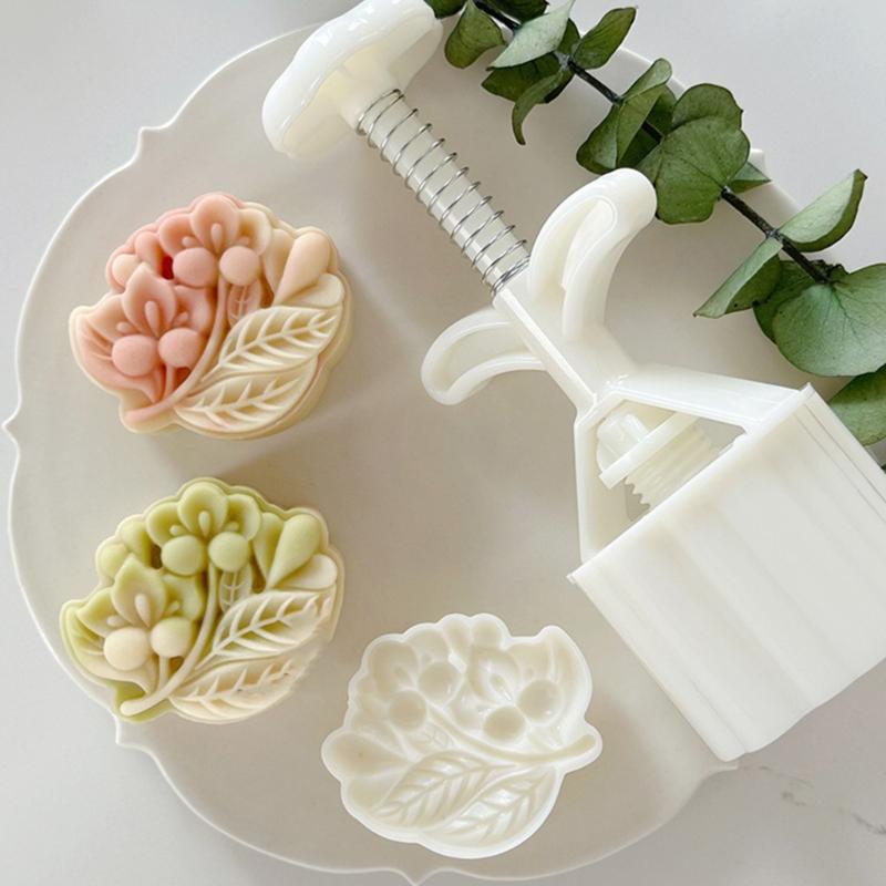 Dessert Molds Traditional Molds Set Flower Shape Cake Molds Set Pastry Molds ABS Texture Dessert Tool for Baking Use