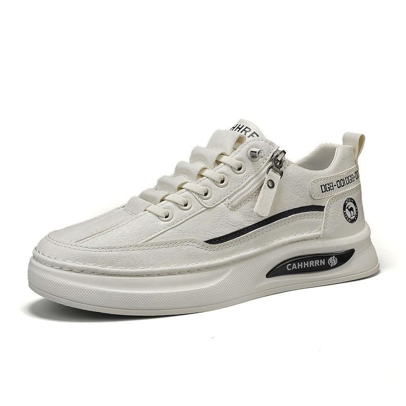 

Spring and autumn new board shoes fashionable little white shoes student wear-resistant trend foot cover one pedal casual leather men s shoes 39