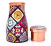 @ Multi Design Pure Copper Water Bottle With Glass Lid 1L Zr-2787-60%Off