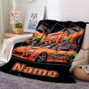 Custom Name Racing Theme Printed Blanket - Perfect for Couch, Bed, Travel & Outdoor Use | Machine Washable, Cozy & Durable.