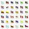 World Flags Enamel Lapel Pin - UK & US Iron Brooch with Drip Glue and Baking Paint Finish.