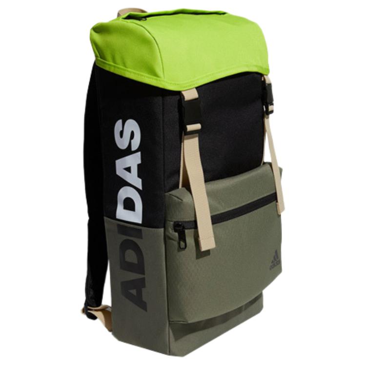 Adidas Large Capacity Polyester Training Travel Backpack Unisex Backpack Black Green GE5784