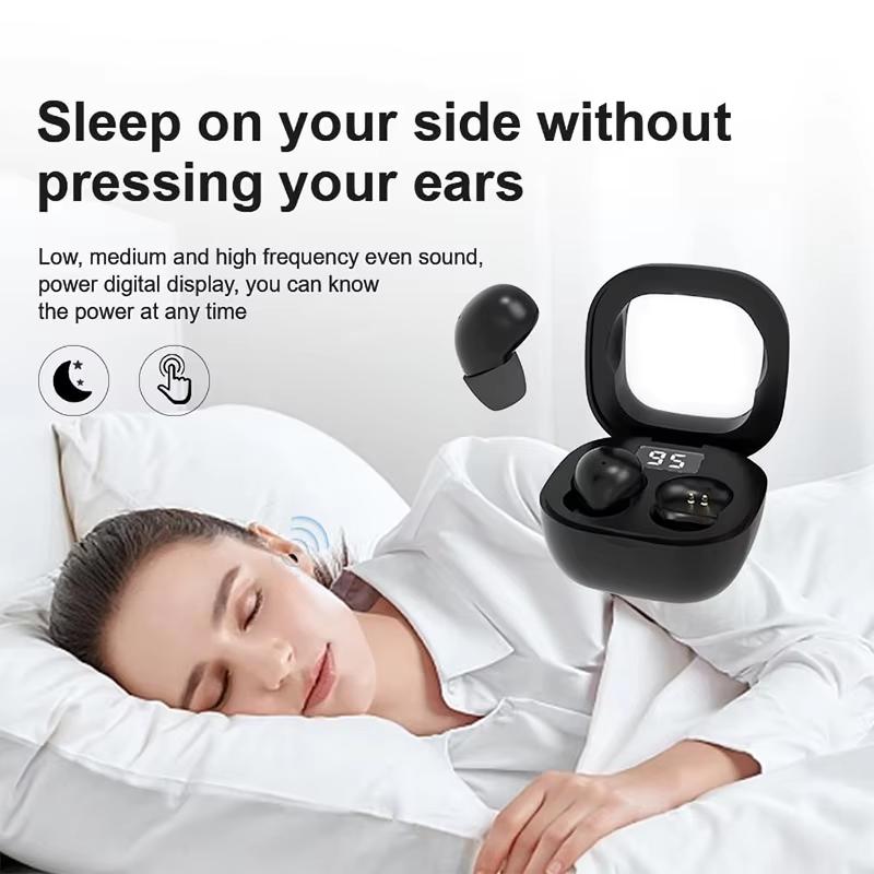 Invisible Mini Sleep Earbuds Wireless Bluetooth Headphones TWS In-Ear Headset With Mic Noise Reduction HIFI Music Earphones