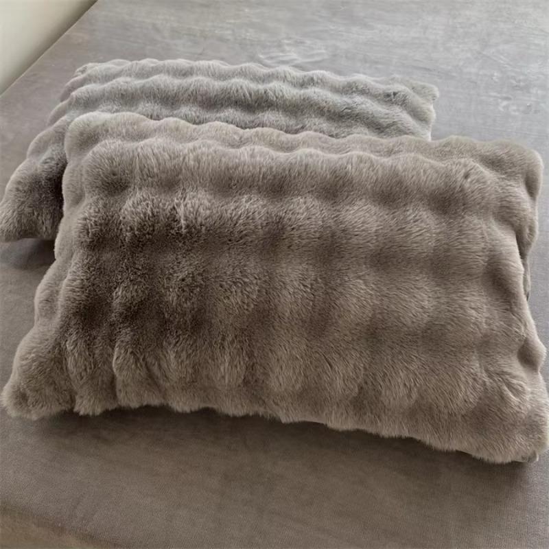 2025 new light luxury rabbit plush rabbit plush pillowcase