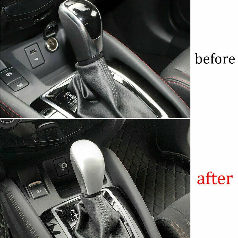 Fit For Nissan Rogue Sport 2017-2021 Silver Central Console Gear Shift Knob Trim