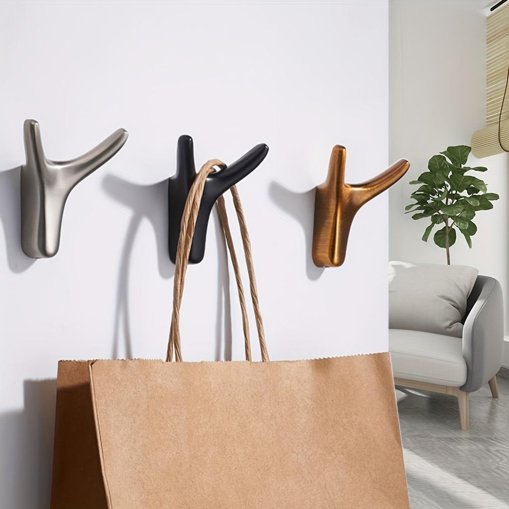 2pcs Nordic Style Metal Hook Punching Fixed Wall Hanging Wall Bathroom Shoe Cabinet Coat And Hat Hook Coat Hook,