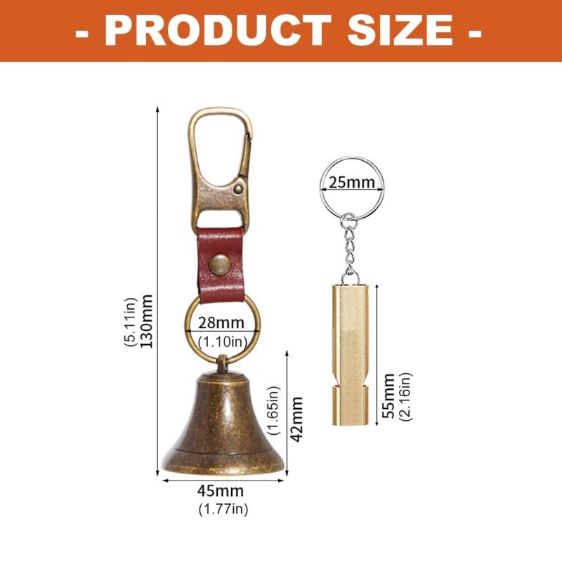 Bear Bell for Outdoor Safety Loud Ringing to Deter Wildlife Easy Clip Attachment Alloy Lightweight Design for Hiking