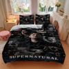 Custom Name Supernatural Bedding 3 Piece Set HD Print Duvet Cover Pillowcases for Teens Adult Bedroom Decoration Christmas Gift