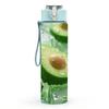 1PC Fresh Sliced Avocado Fruit Print 750ml Color Plastic Sports Water Bottle Leakproof Flip Straw Lid Suitable for Sports Office Home Use