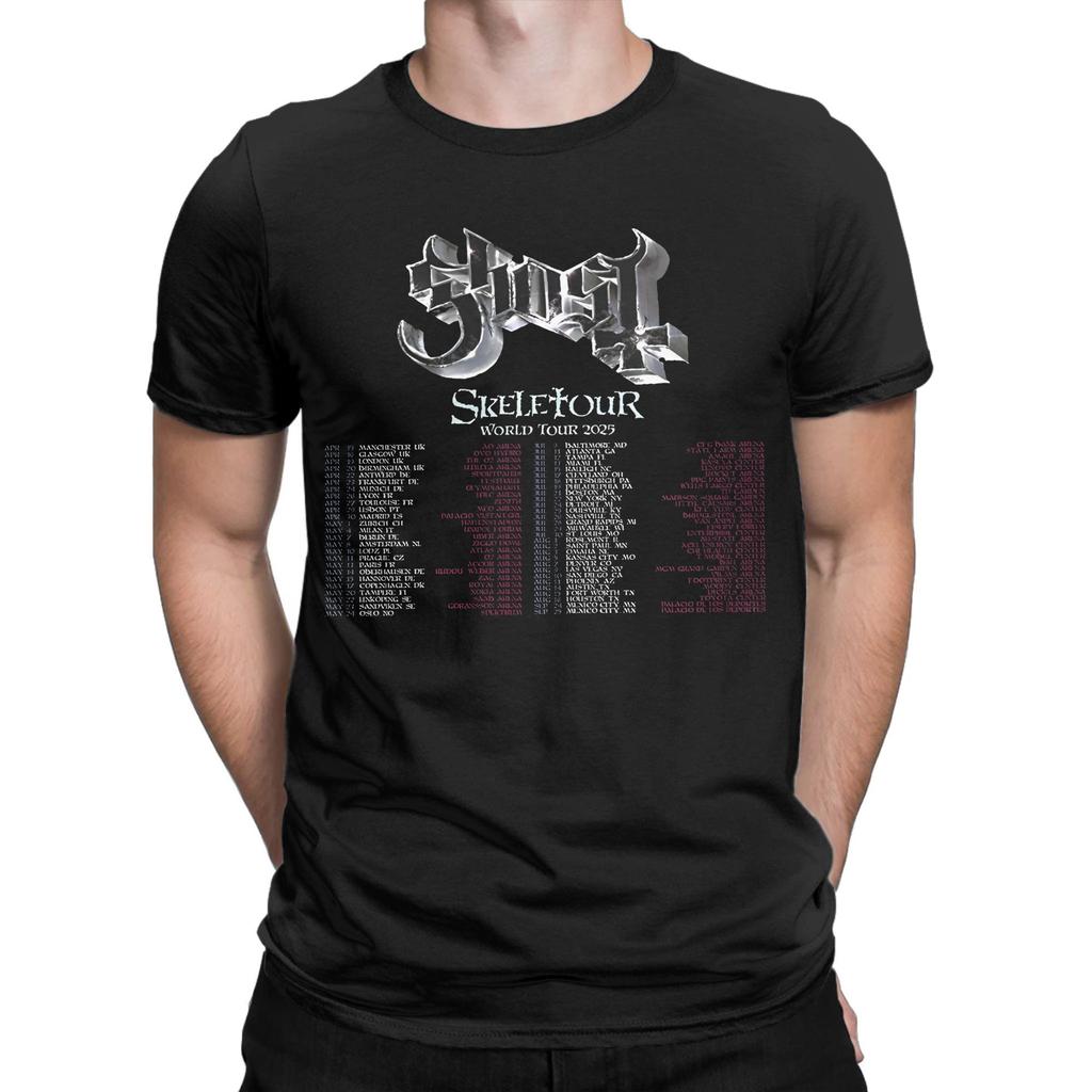 Ghost BC Band Bedruckte T-Shirts für Männer Frauen Popmusik Album 100% Baumwolle Horror Totenkopf Bedrucktes T-Shirt Kleidung