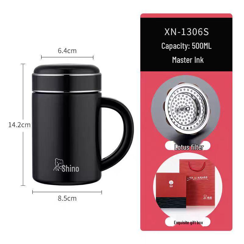 Xinuo Insulated Stainless Steel Mug with Tea Filter - Portable Gift Cup for Men and Women