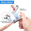 2 Pieces Straight Edge Toenail Clippers, Nail Clipper Set, Large Wide Jaw Fingernail Toenail Clippers For Thick Nails Fingernail And Toenail Clipper F