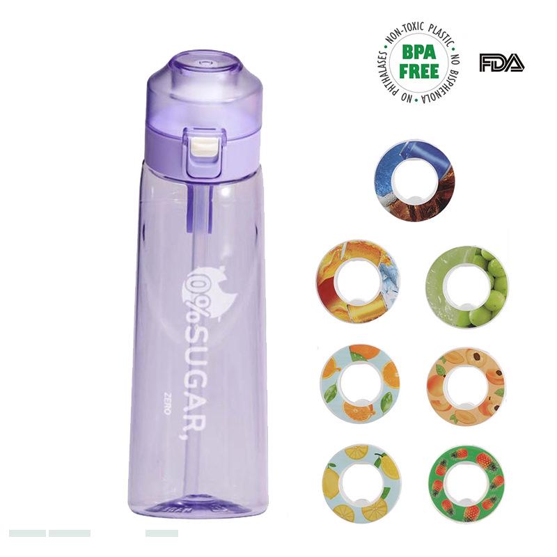 Borraccia in Tritan Profumata con Anello alla Frutta, 0 Calorie e Senza Zuccheri, 650ml - Tazza Sportiva Perfetta