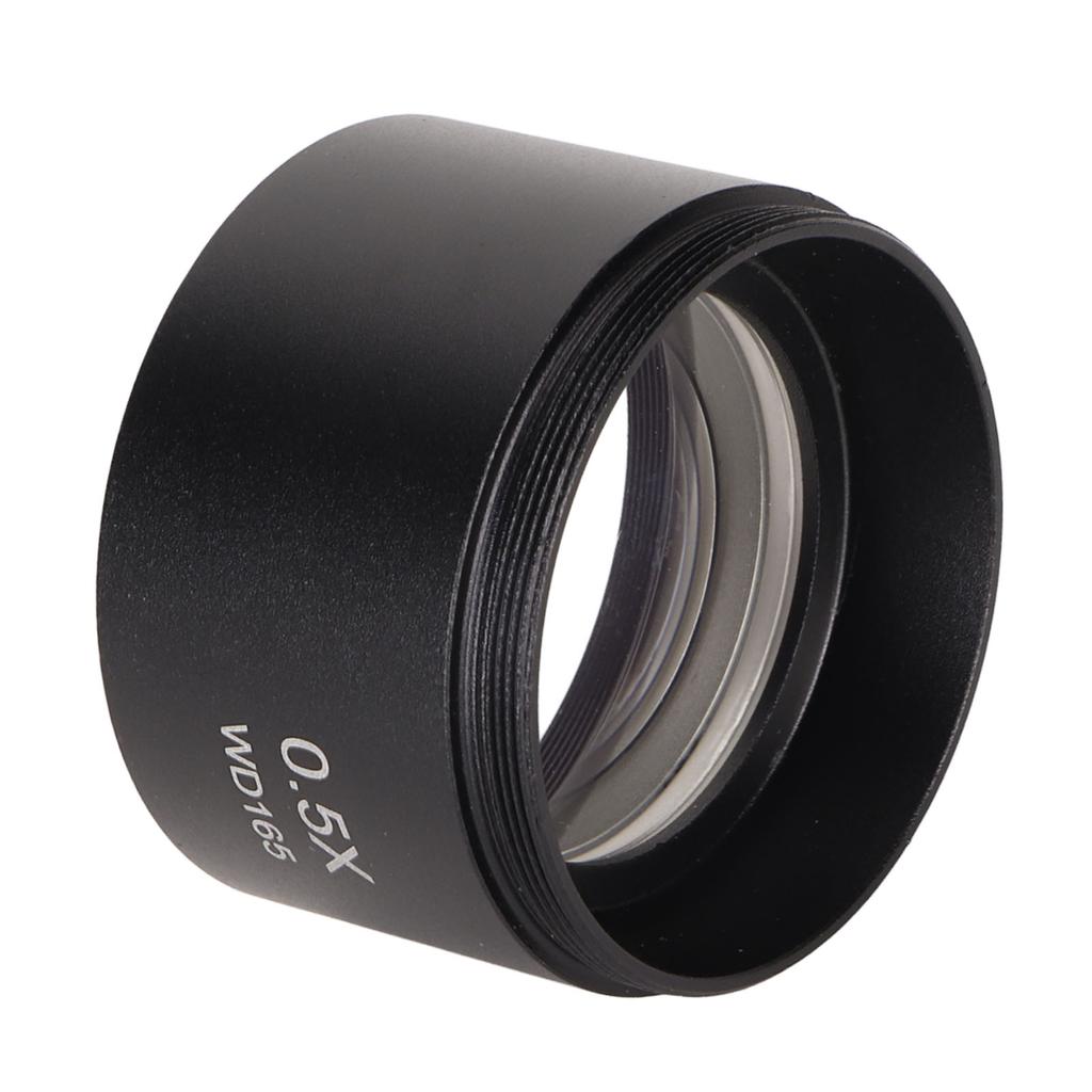 Stereo Microscope Objective Lens 0.5X Zoom HD Large View Auxiliary Objective Lens for Demagnifying Telescope D35mm
