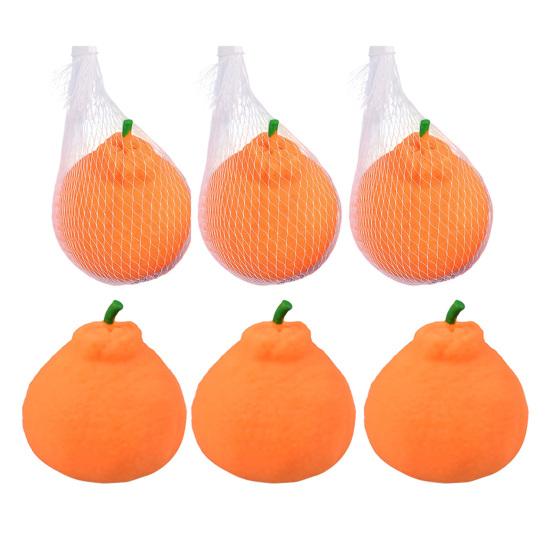 1/2/3/Pcs Orange Squeeze Toy with Mesh Bag Stress Relieving Dekopon Tangerine Toy Stretchy Anti-anxiety Simulation Fruit Sensory Fidget Toy