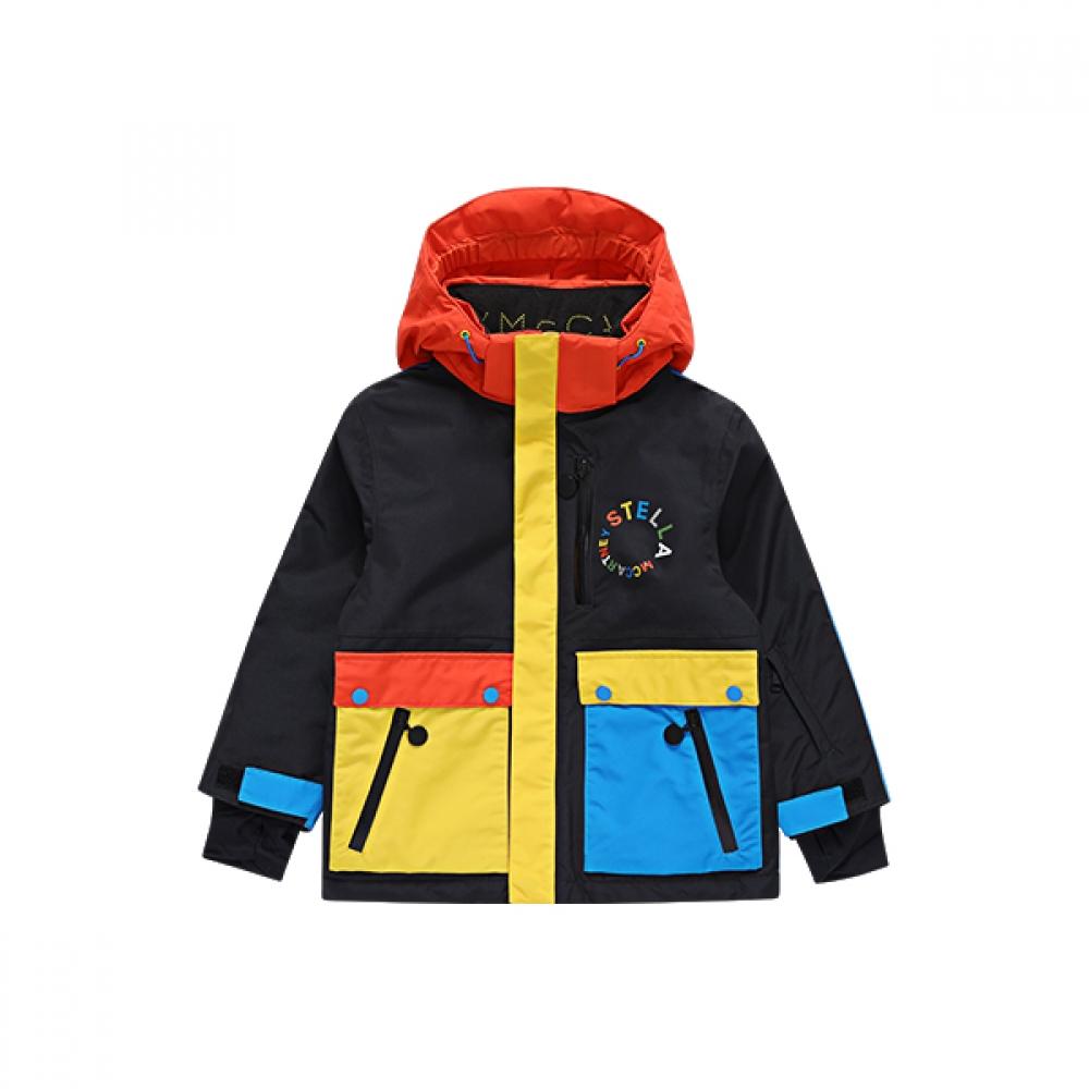 

Stella Mccartney Tt2p20 Z0432 999 Color Block Round Logo Hooded Ski Kids Jacket TT2P20 Z0432 999 (4A)
