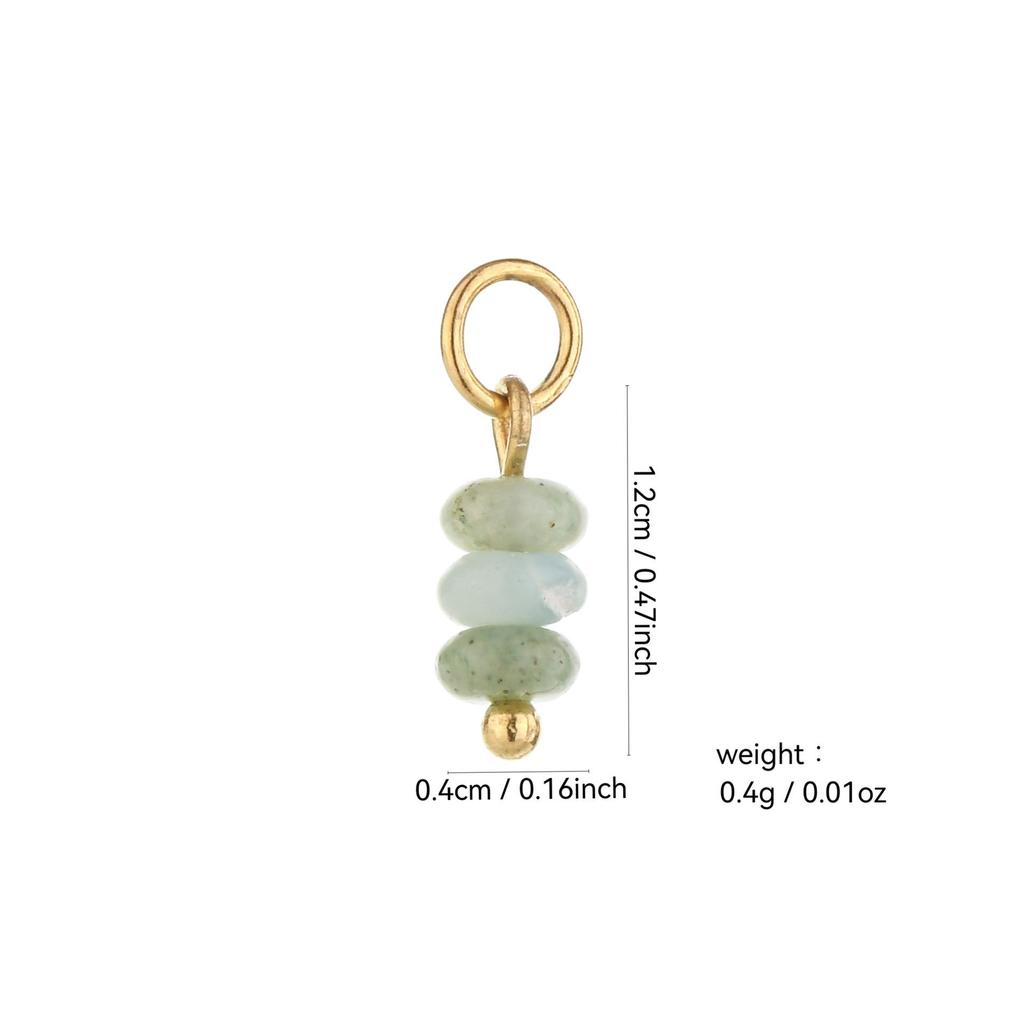 Handmade 18k Gold Electroplated Natural Stone Bead Earrings